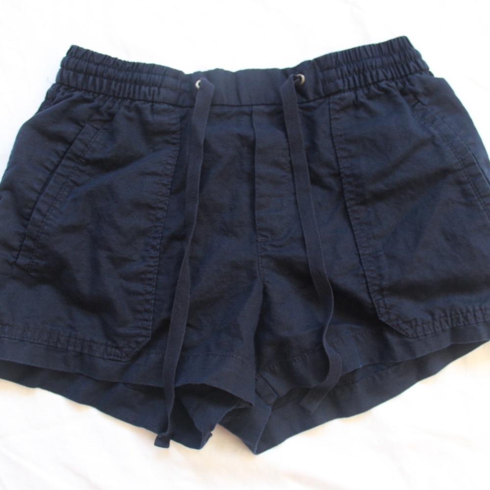 Gap Women XS Navy Cotton/Linen Shorts